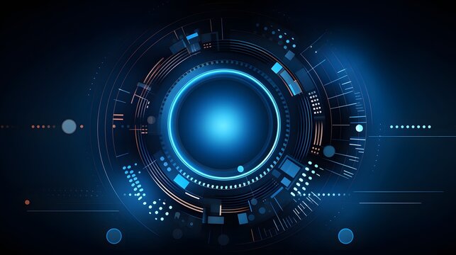 Abstract technology background circles digital hi-tech technology design background. concept innovation. vector illustration