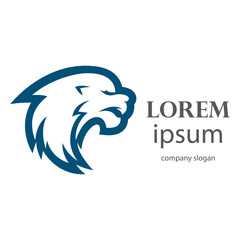 Elegant and dignified lion head logo design