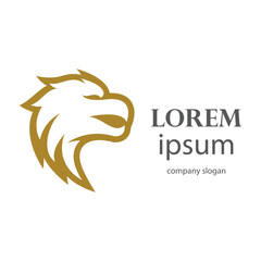 Simple and elegant eagle head logo design