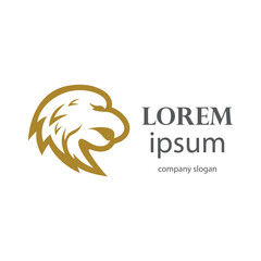 Simple and elegant eagle head logo design