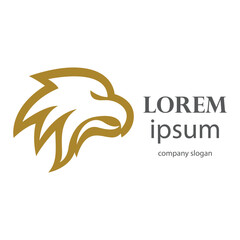 Simple and elegant eagle head logo design