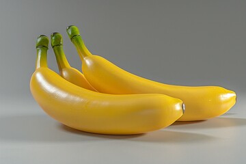 Studio shot of three banana peppers