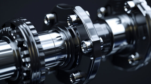 A reinforced steel drive shaft, with balanced universal joints and durable construction, transmitting power from the transmission to the differential with precision