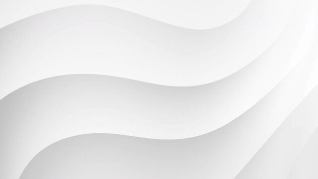 Bright white grey curve wave abstract corporate motion background animation. Seamless looping. 4k video