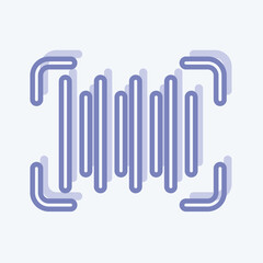 Icon Barcode. related to Contactless symbol. Two Tone Style. simple design editable. simple illustration
