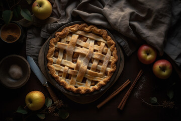 Delicious Traditional Apple Pie With Fresh Apples - 766152291