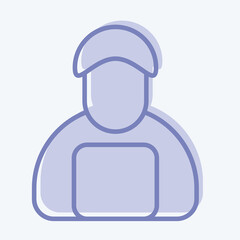 Obraz premium Icon Delivery Man. related to Black Friday symbol. shopping. simple illustration