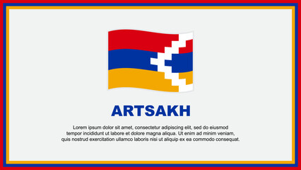 Artsakh Flag Abstract Background Design Template. Artsakh Independence Day Banner Social Media Vector Illustration. Artsakh Banner