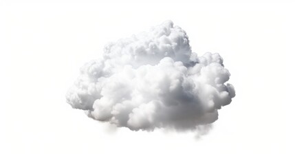 Cotton Wool Cloud isolated in Grey Background with Text Space.