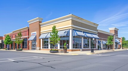 Prime commercial space for sale or rent in versatile mixed-use storefront and office building with canopy.