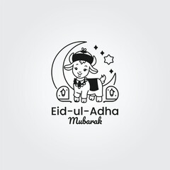 eid ul adha mubarak  vector graphics tshirt logo design social media post
