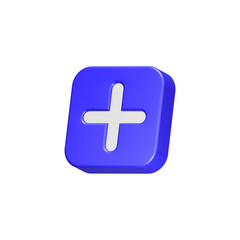 Obraz premium Plus cross medical add icon 3d symbol