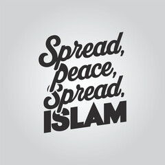spread peace spread islam vector graphics tshirt logo design social media post