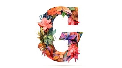 Obraz premium watercolor alphabet letter g