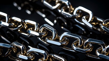 a close up of a chain - obrazy, fototapety, plakaty