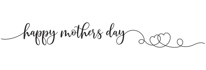 HAPPY MOTHER'S DAY lettering calligraphy banner vector.  vector illustration. EPS 10