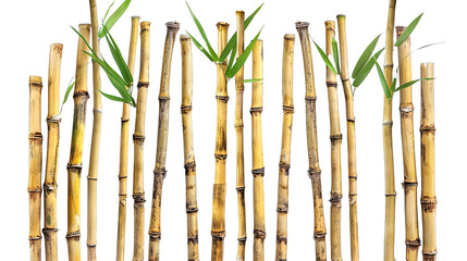 Bamboo shoots isolated on transparent background
