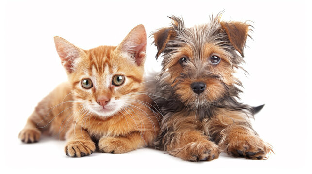 Harmony in Fur: Feline and Canine Companionship. Generative AI