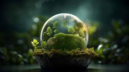 Environmental friendly concept, ESG, green energy, sustainable.
