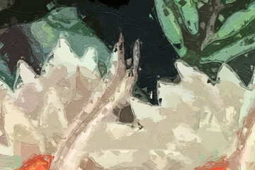 Oil paintings and various flowers, animals, fruits, roses, peonies, and flowers are beautiful