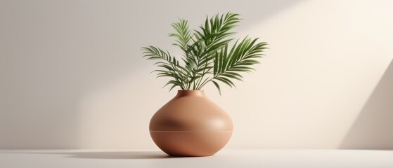 	
ceramic vase with plant minimalist look and modern design	 - obrazy, fototapety, plakaty