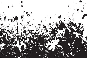 black grunge texture on white background, vector illustration grunge overlay background texture - obrazy, fototapety, plakaty