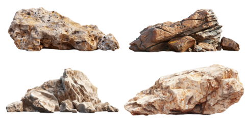 Decorative desert rocks isolated