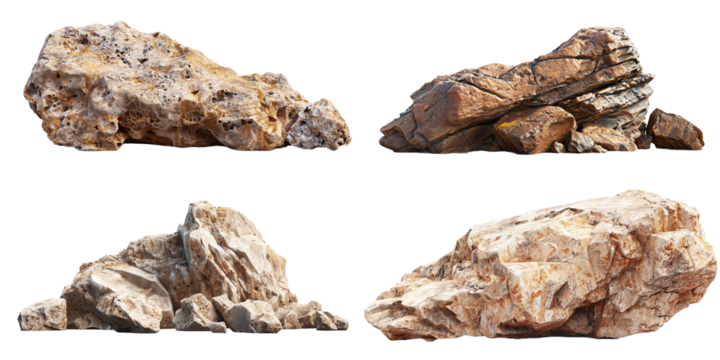 Decorative desert rocks isolated