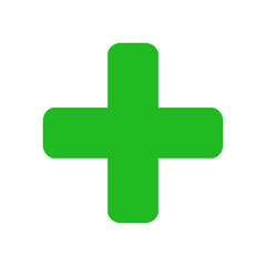 green plus sign icon vector design