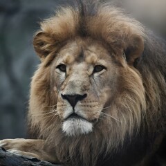 Majestic Lion Portrait - Wildlife, Nature, Africa, Safari, Animal Kingdom