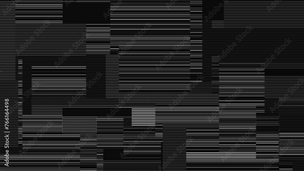 Leinwandbilder glitch television digital lines black and white background. glitched lines noise overlay texture. no