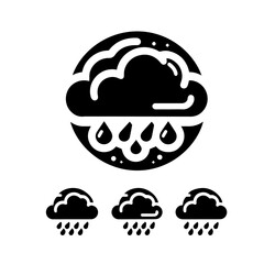 Cloud computing icon. Line, glyph and filled outline colorful version, abstract cloud outline and filled vector sign. Symbol, logo illustration. Different style icons set. Vector graphics