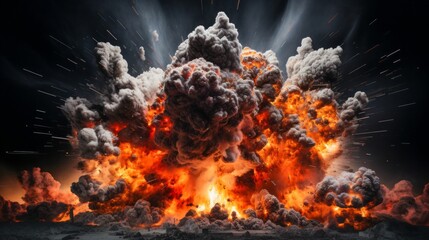 Massive Explosive Eruption Captured in High Detail. Generative ai