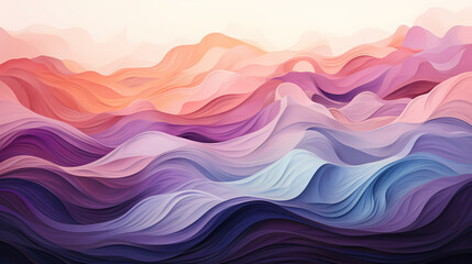 abstract background with waves, colorful abstract background with wavy shapes - obrazy, fototapety, plakaty