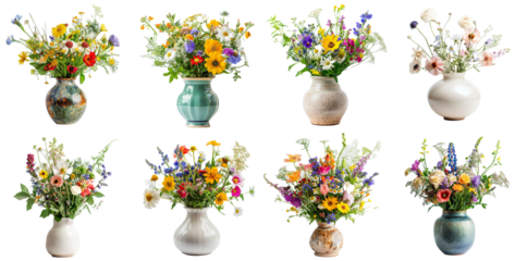 Seasonal floral bouquet in trendy vase