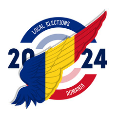 The poster of the election campaign. Local elections are set to be held in Romania in 9 June 2024.