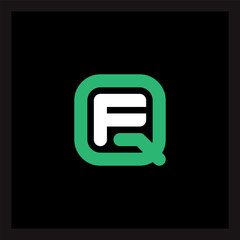  FQ - initials or icon. Premium Business logo based on letters Q and F. QF - Minimal elegant logo. Trendy logo.