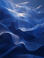 Obraz premium Fabric strands capturing the essence of lightning, an oasis of calm, twilight hues close-up,ultra HD