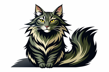 a maine coon cat is a very large breed with a beau