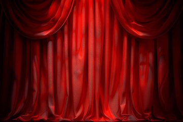 curtain or drapes red background. generative ai.