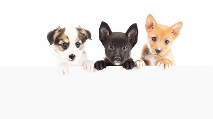 Adorable Puppies and Kittens: Perfect Pets Poster. Generative AI