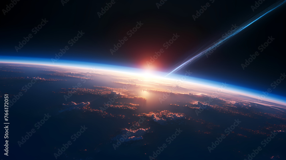 Poster abstract background with colorful glow