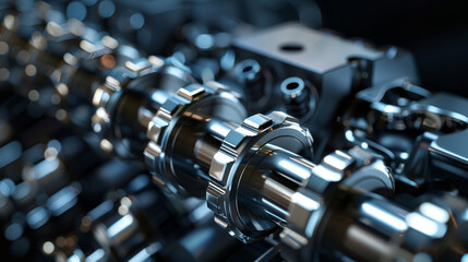 A precision-engineered camshaft, with carefully profiled lobes, controlling the opening and closing of the engine's valves