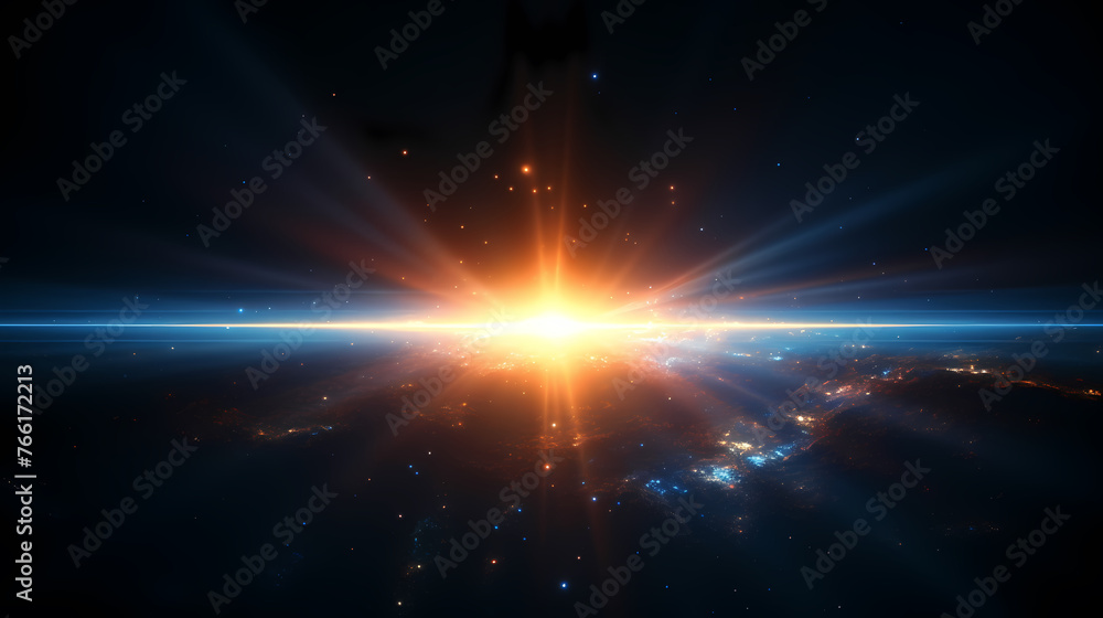 Poster abstract background with colorful glow