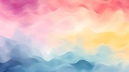 Fototapeta na wymiar Watercolor background with various waves and wave shapes