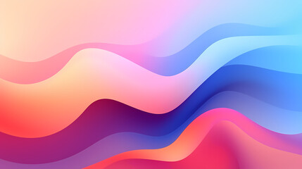 Watercolor background with various waves and wave shapes - obrazy, fototapety, plakaty