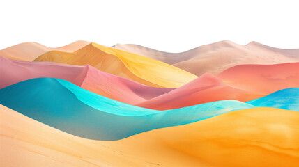 Pastel color dunes with transparent background_nr2