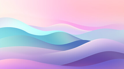 Watercolor background with various waves and wave shapes