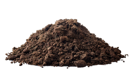 pile of dirt - potting soil isolated on transparent background