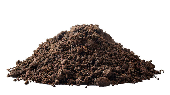 pile of dirt - potting soil isolated on transparent background